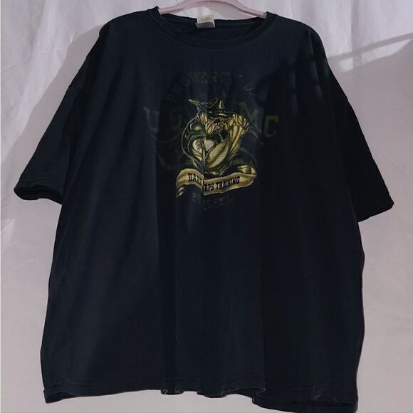 Gildan Property Of U.S.M.C. Hard Corps Training Black T-shirt Size 3XL - Picture 2 of 9